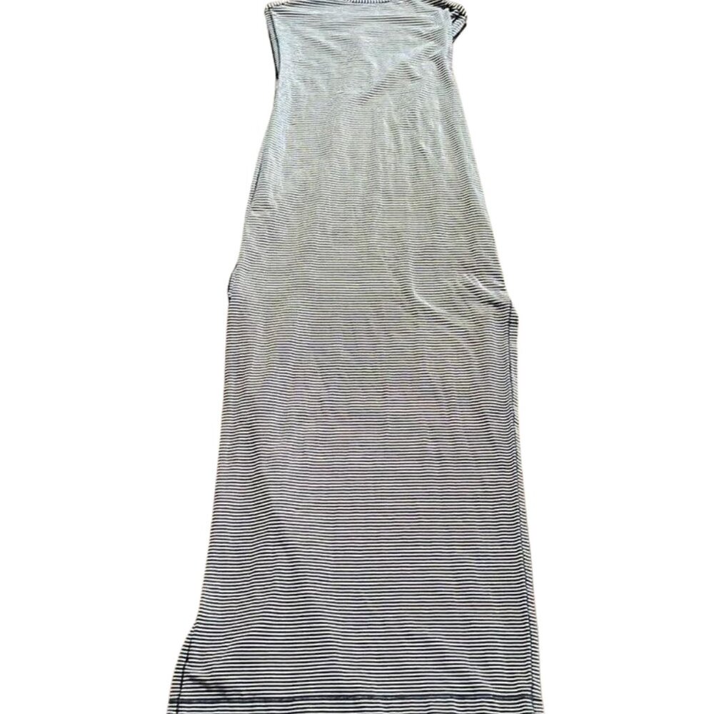 Lululemon Refresh Racerback Maxi Dress II Pima Cotton Size 4 Navy Stripe - Picture 2 of 9